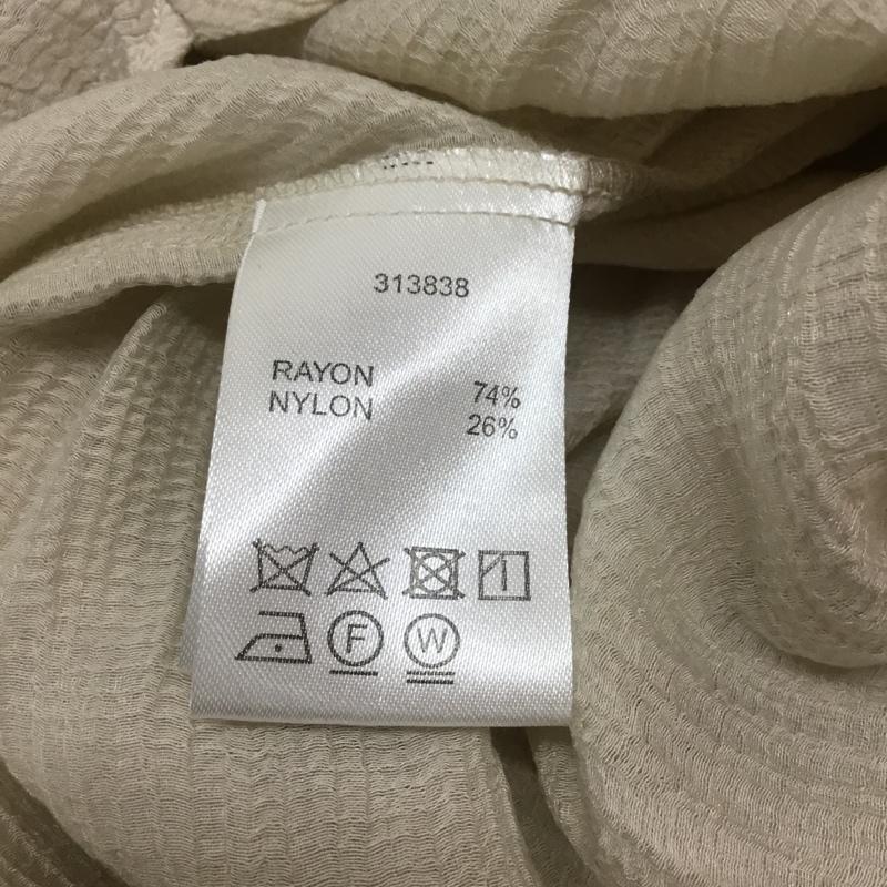 ダブルクローゼット w closet カットソー 長袖 313838 キャンディースリーブ ラウンドテイルプルオーバー 無地 アイボリー / アイボリー /  レディース USED 古着 中古 10065593