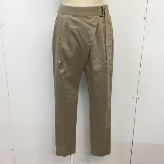 ユナイテッドアローズグリーンレーベルリラクシング UNITEDARROWSGREENLABELRELAXING パンツ スラックス 3519-162-0607 RF P/LI TWL D RAPパンツ 36 無地 ベージュ / ベージュ /  レディース USED 古着 中古 10065596
