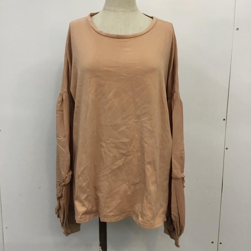 ザラ ZARA TRAFALUC カットソー 長袖 0264 291 942 フロント切替 M 無地 桃 / ピンク /  レディース USED 古着 中古 10065629