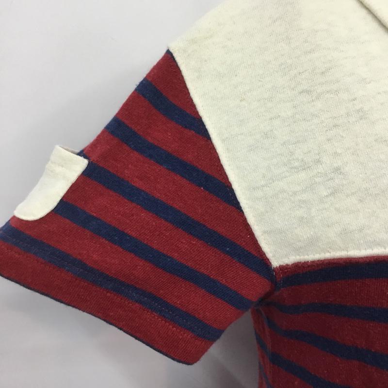 マナスタッシュ MANASTASH ワンピース ひざ丈スカート 7243001 カットソー M ボーダー柄 紺 / ネイビー / X えんじ / ワインレッド / X アイボリー / アイボリー /  レディース USED 古着 中古 10065631