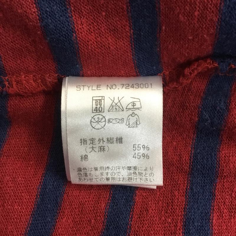 マナスタッシュ MANASTASH ワンピース ひざ丈スカート 7243001 カットソー M ボーダー柄 紺 / ネイビー / X えんじ / ワインレッド / X アイボリー / アイボリー /  レディース USED 古着 中古 10065631