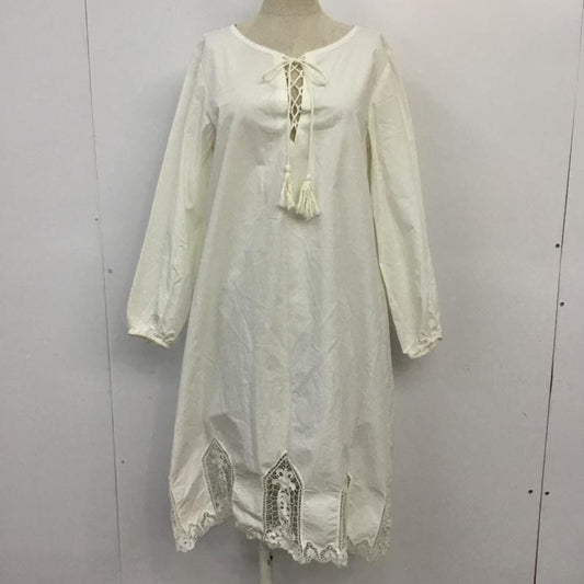ジーナシス JEANASIS チュニック 長袖 JS070851N9 レースアップ FREE レース柄 オフホワイト / オフホワイト /  レディース USED 古着 中古 10065633