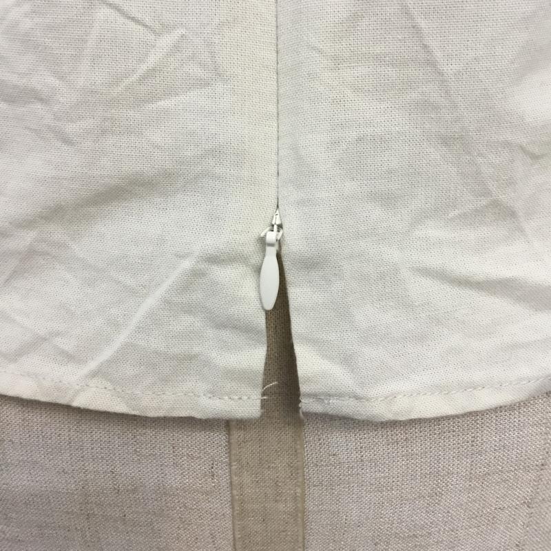 マウジー MOUSSY カットソー 長袖 010DSH30-0360 STRIPED VOLUME BLOUSE 2 無地 アイボリー / アイボリー /  レディース USED 古着 中古 10065634