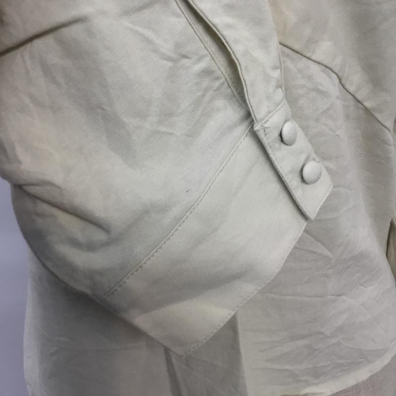 マウジー MOUSSY カットソー 長袖 010DSH30-0360 STRIPED VOLUME BLOUSE 2 無地 アイボリー / アイボリー /  レディース USED 古着 中古 10065634