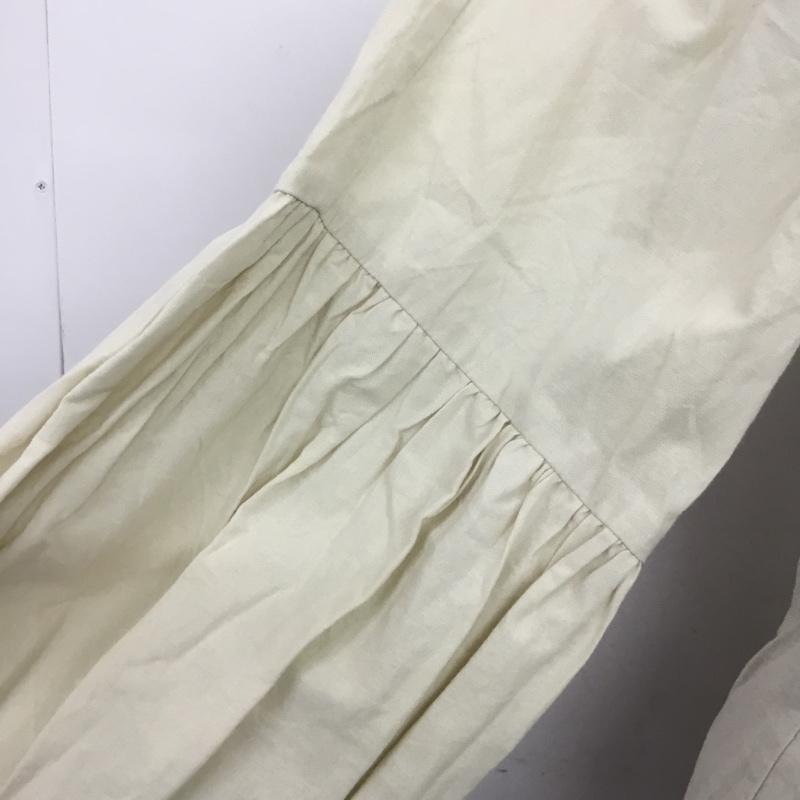 マウジー MOUSSY カットソー 長袖 010DSH30-0360 STRIPED VOLUME BLOUSE 2 無地 アイボリー / アイボリー /  レディース USED 古着 中古 10065634