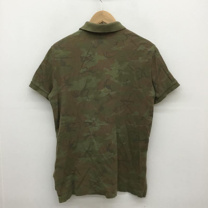 ポロバイラルフローレン Polo by RALPH LAUREN ポロシャツ 半袖 ダメージ加工 L カモフラージュ柄・迷彩 緑 / グリーン /  メンズ USED 古着 中古 10065661