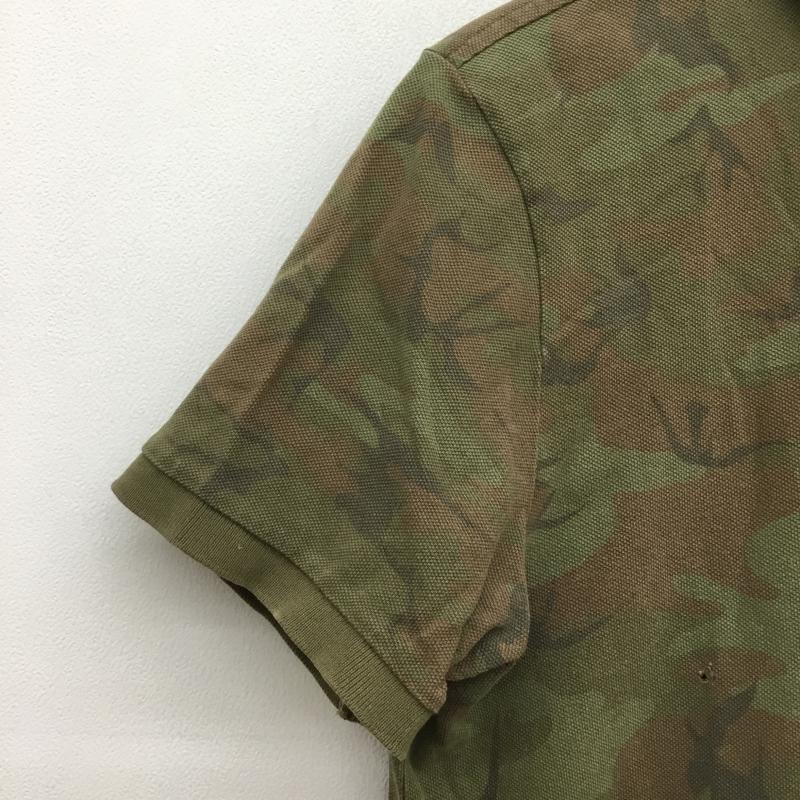 ポロバイラルフローレン Polo by RALPH LAUREN ポロシャツ 半袖 ダメージ加工 L カモフラージュ柄・迷彩 緑 / グリーン /  メンズ USED 古着 中古 10065661