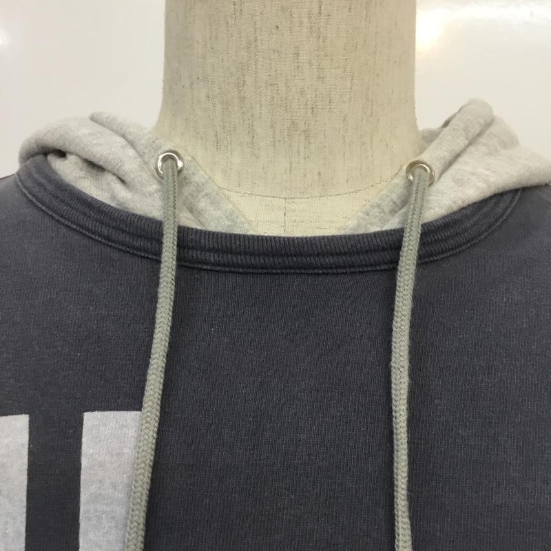 アーサスベイプ URSUS BAPE パーカー 長袖 レイヤード風 2 ロゴ、文字 灰 / グレー / X 紺 / ネイビー /  メンズ USED 古着 中古 10065676