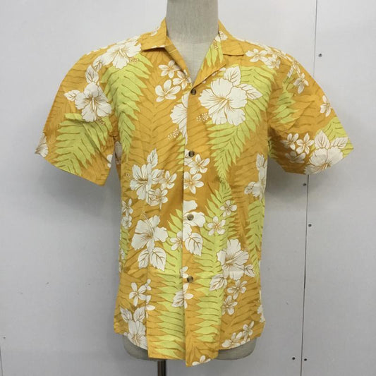 古着 USED シャツ、ブラウス 半袖 ハワイアン アロハシャツ S 総柄 白 / ホワイト / X 橙 / オレンジ / X 黄 / イエロー /  メンズ USED 古着 中古 10065679