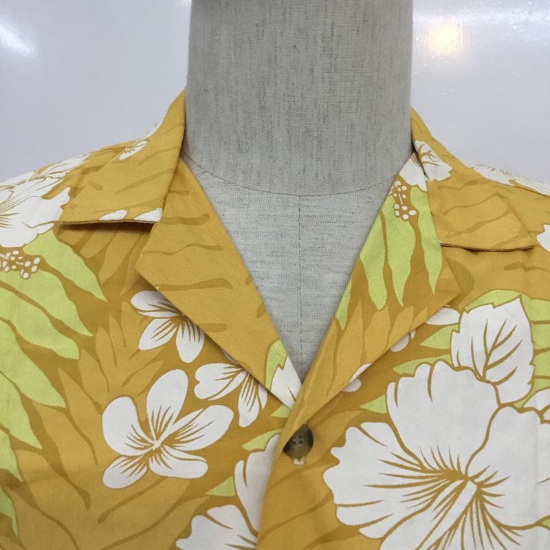 古着 USED シャツ、ブラウス 半袖 ハワイアン アロハシャツ S 総柄 白 / ホワイト / X 橙 / オレンジ / X 黄 / イエロー /  メンズ USED 古着 中古 10065679