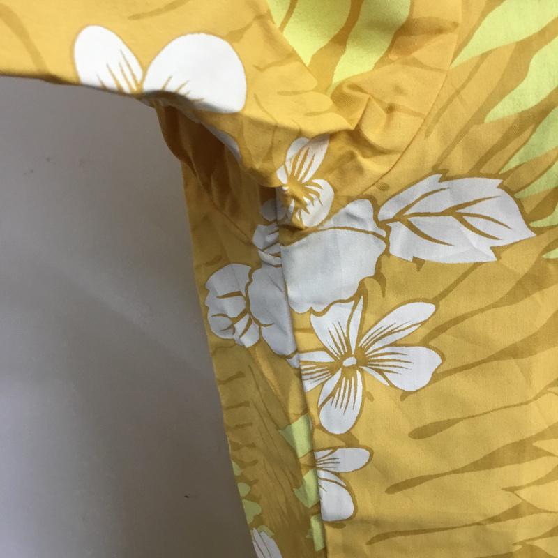古着 USED シャツ、ブラウス 半袖 ハワイアン アロハシャツ S 総柄 白 / ホワイト / X 橙 / オレンジ / X 黄 / イエロー /  メンズ USED 古着 中古 10065679