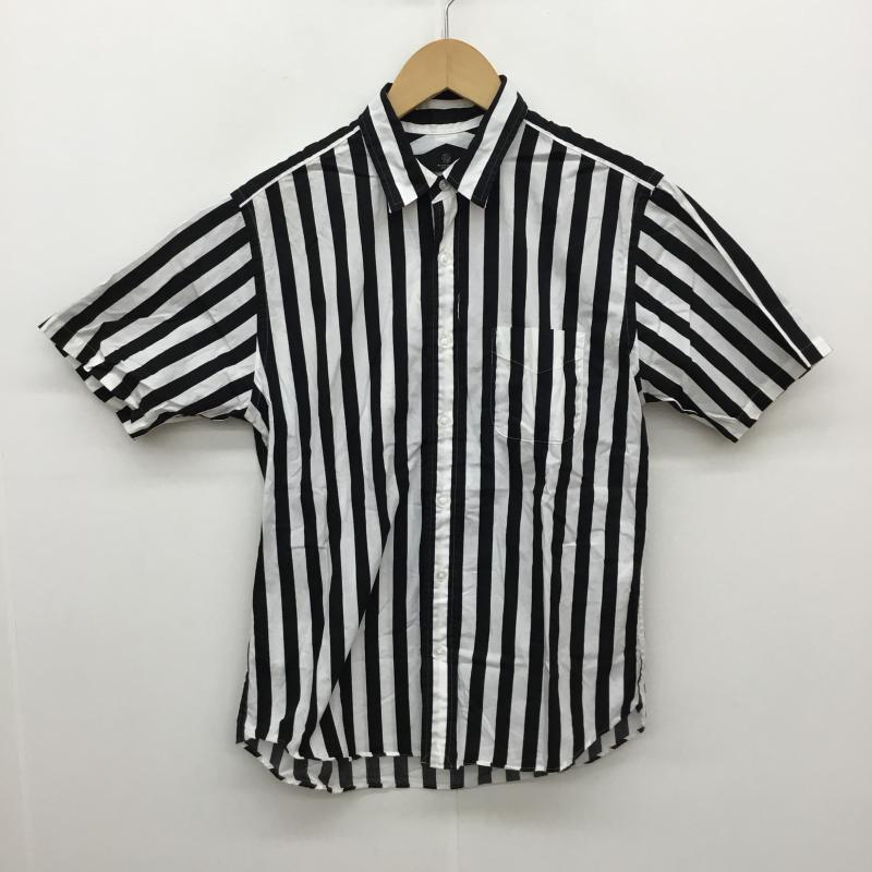 ビューティアンドユースユナイテッドアローズ BEAUTY&YOUTH UNITED ARROWS シャツ、ブラウス 半袖 M ストライプ 白 / ホワイト / X 黒 / ブラック /  メンズ USED 古着 中古 10065690