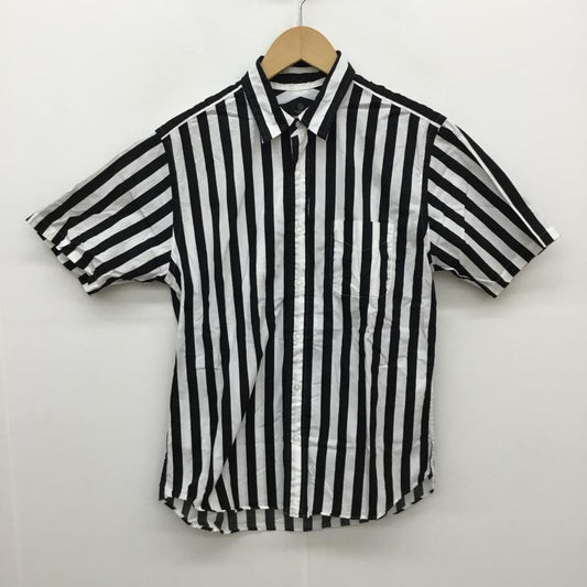 ビューティアンドユースユナイテッドアローズ BEAUTY&YOUTH UNITED ARROWS シャツ、ブラウス 半袖 M ストライプ 白 / ホワイト / X 黒 / ブラック /  メンズ USED 古着 中古 10065690