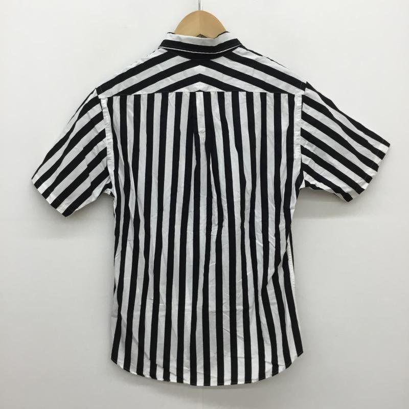 ビューティアンドユースユナイテッドアローズ BEAUTY&YOUTH UNITED ARROWS シャツ、ブラウス 半袖 M ストライプ 白 / ホワイト / X 黒 / ブラック /  メンズ USED 古着 中古 10065690