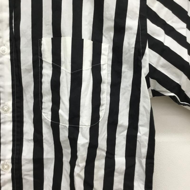 ビューティアンドユースユナイテッドアローズ BEAUTY&YOUTH UNITED ARROWS シャツ、ブラウス 半袖 M ストライプ 白 / ホワイト / X 黒 / ブラック /  メンズ USED 古着 中古 10065690