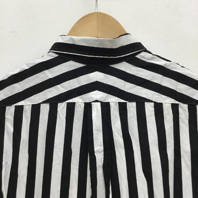 ビューティアンドユースユナイテッドアローズ BEAUTY&YOUTH UNITED ARROWS シャツ、ブラウス 半袖 M ストライプ 白 / ホワイト / X 黒 / ブラック /  メンズ USED 古着 中古 10065690