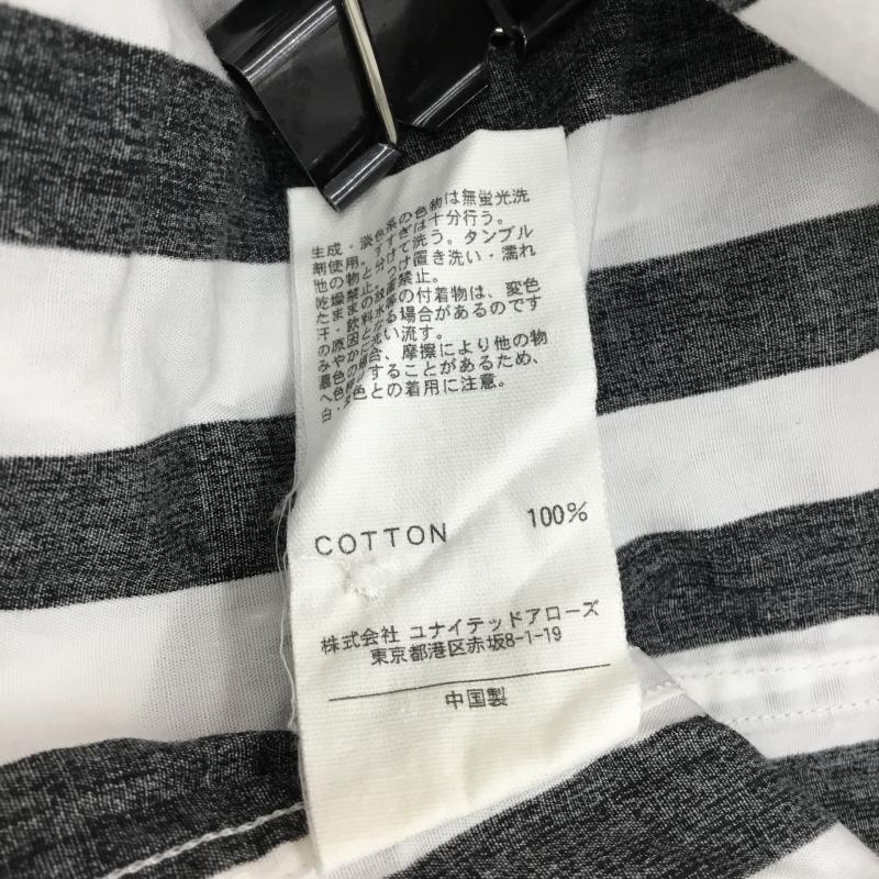ビューティアンドユースユナイテッドアローズ BEAUTY&YOUTH UNITED ARROWS シャツ、ブラウス 半袖 M ストライプ 白 / ホワイト / X 黒 / ブラック /  メンズ USED 古着 中古 10065690