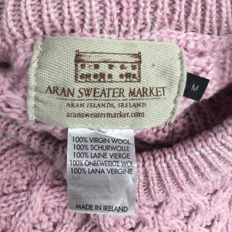 アランセーターマーケット ARAN SWEATER MARKET ニット、セーター 長袖 フィッシャーマン ウール M 無地 桃 / ピンク /  メンズ USED 古着 中古 10065780