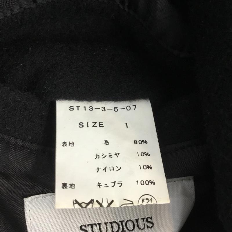 ステュディオス STUDIOUS コート コート一般 ST13-3-5-07 ステンカラーコート 1 無地 黒 / ブラック /  メンズ USED 古着 中古 10065782