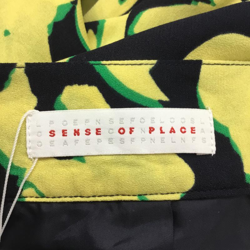 センスオブプレイスバイアーバンリサーチ SENSE OF PLACE by URBAN RESEARCH スカート ひざ丈スカート AA85-25A013 ボタニカルイレギュラーヘムスカート タグ付 38 マルチカラー / マルチカラー /  レディース USED 古着 中古 10065786