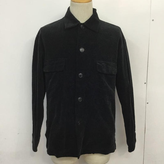 アバハウス ABAHOUSE シャツ、ブラウス 長袖 コーデュロイ 44 無地 黒 / ブラック /  メンズ USED 古着 中古 10065793