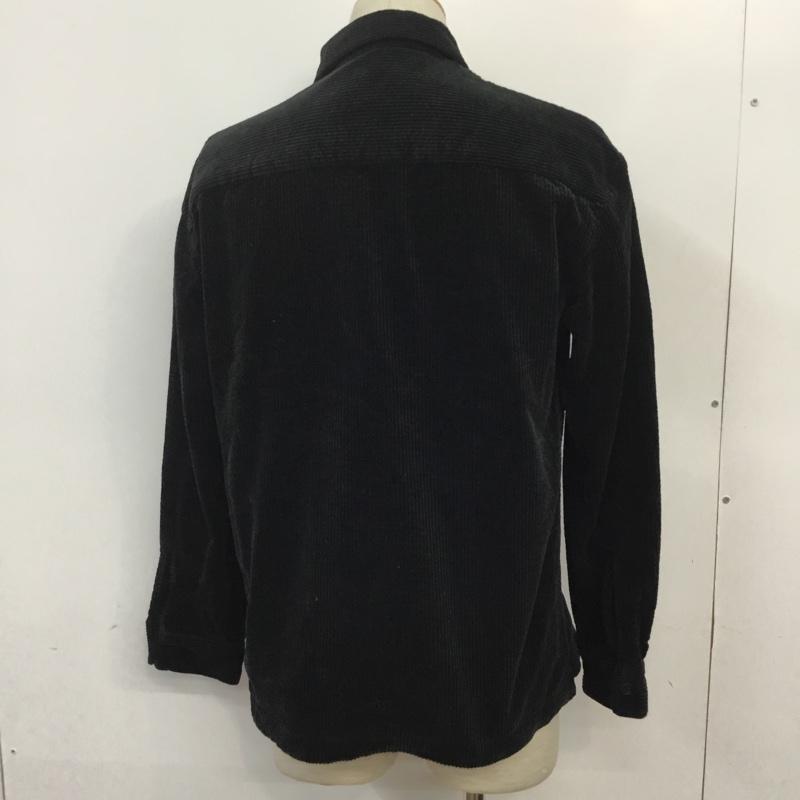 アバハウス ABAHOUSE シャツ、ブラウス 長袖 コーデュロイ 44 無地 黒 / ブラック /  メンズ USED 古着 中古 10065793