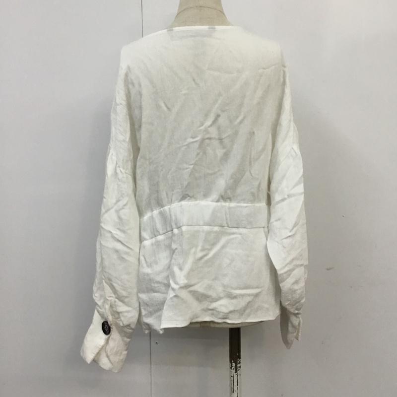 ザラベーシック ZARA BASIC カットソー 長袖 L 無地 白 / ホワイト /  レディース USED 古着 中古 10065848