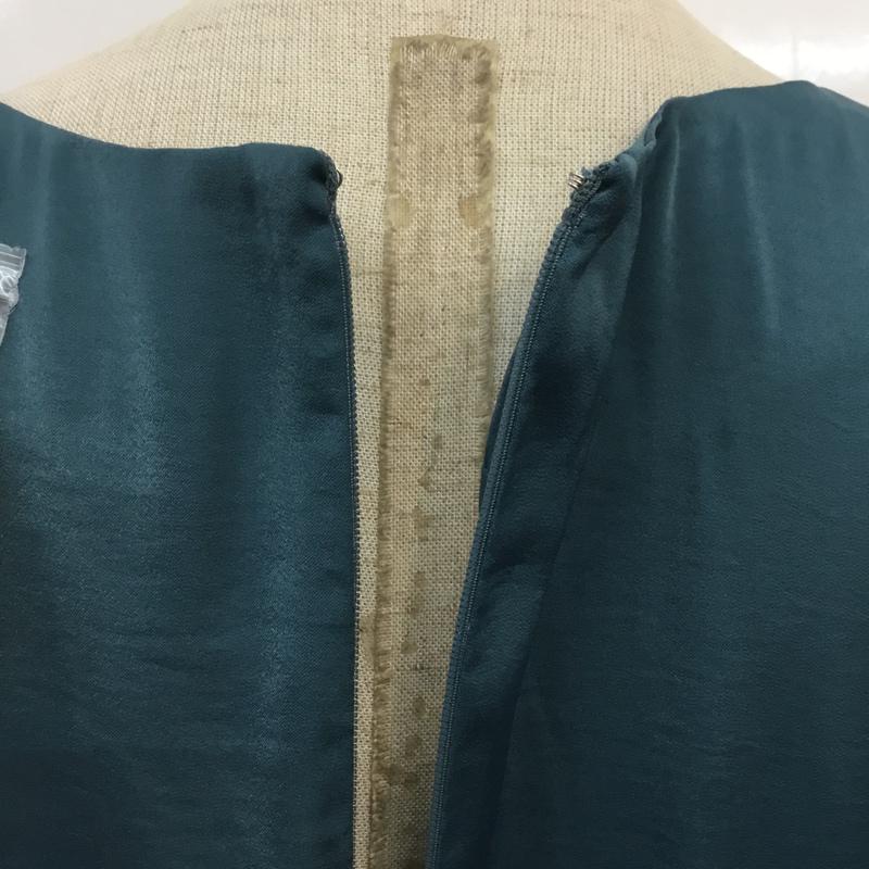 マウジー MOUSSY ワンピース ロングスカート 010DSS30-1800 VINTAGE SATINドレス タグ付き 1 無地 青 / ブルー /  レディース USED 古着 中古 10065893