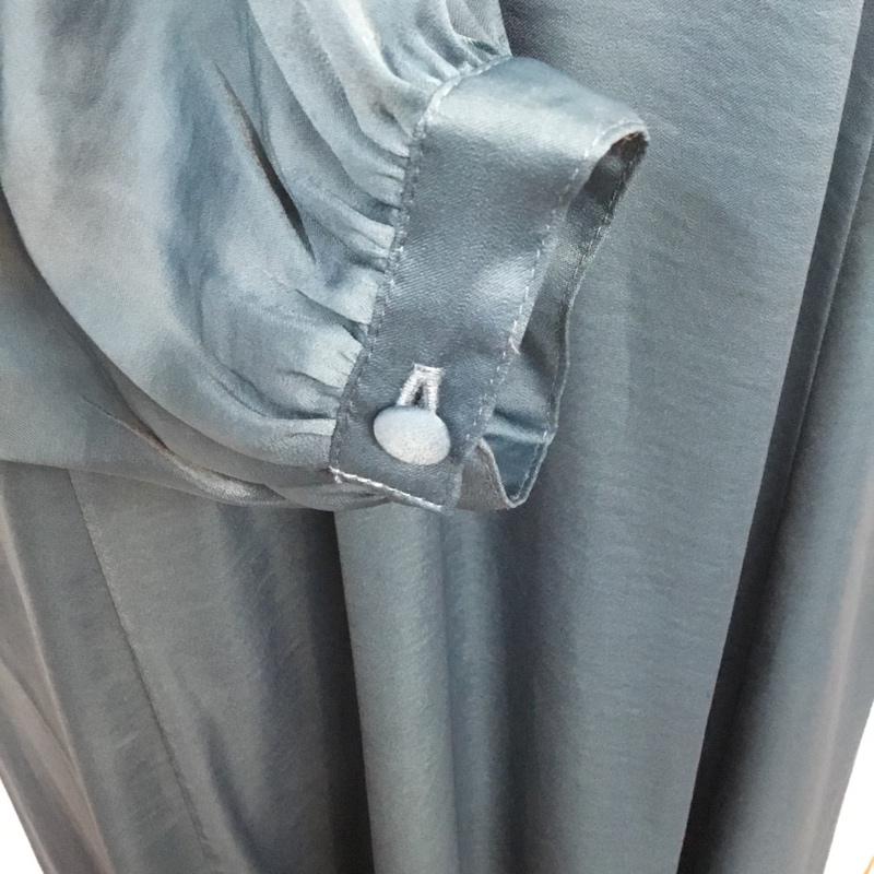 マウジー MOUSSY ワンピース ロングスカート 010DSS30-1800 VINTAGE SATINドレス タグ付き 1 無地 青 / ブルー /  レディース USED 古着 中古 10065893