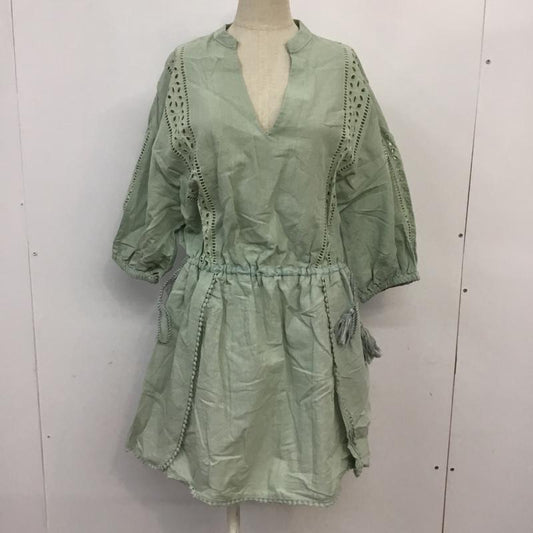 ザラ ZARA ワンピース ミニスカート 5598 225 512 チュニック ドロスト XS 無地 薄緑 / ライトグリーン /  レディース USED 古着 中古 10065901