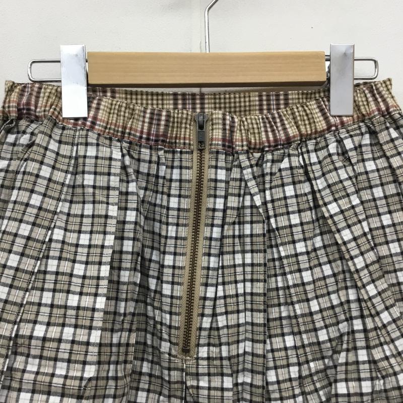 キャンディストリッパー Candy Stripper スカート ミニスカート CHECK BELTED PLEATS SKIRT 2 チェック ベージュ / ベージュ /  レディース USED 古着 中古 10065953