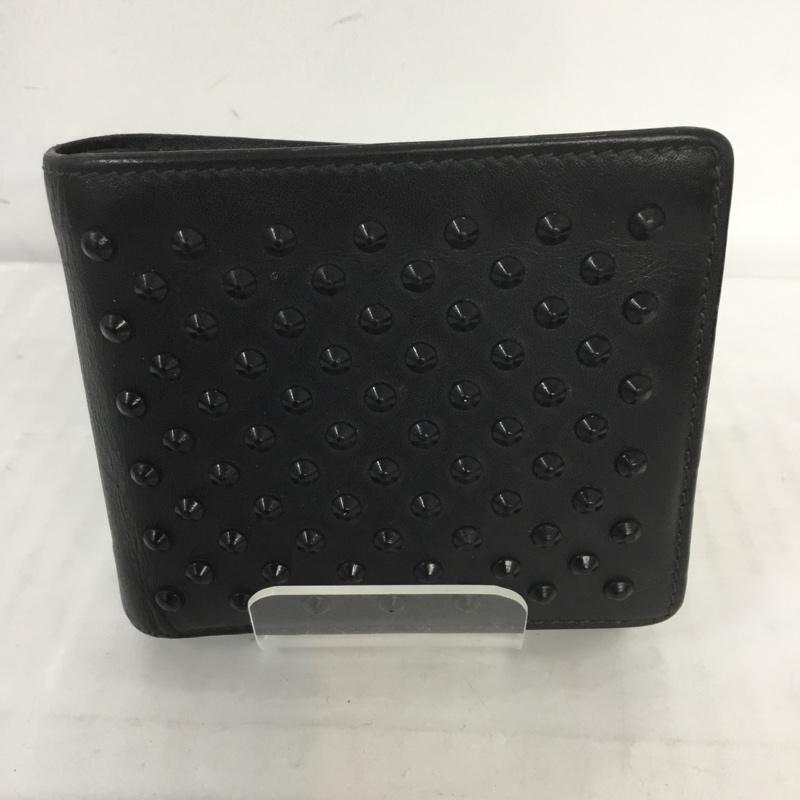 グッチ GUCCI 財布 二つ折り 8055775991 スタッズ 箱有  黒 / ブラック /  メンズ USED 古着 中古 10065972