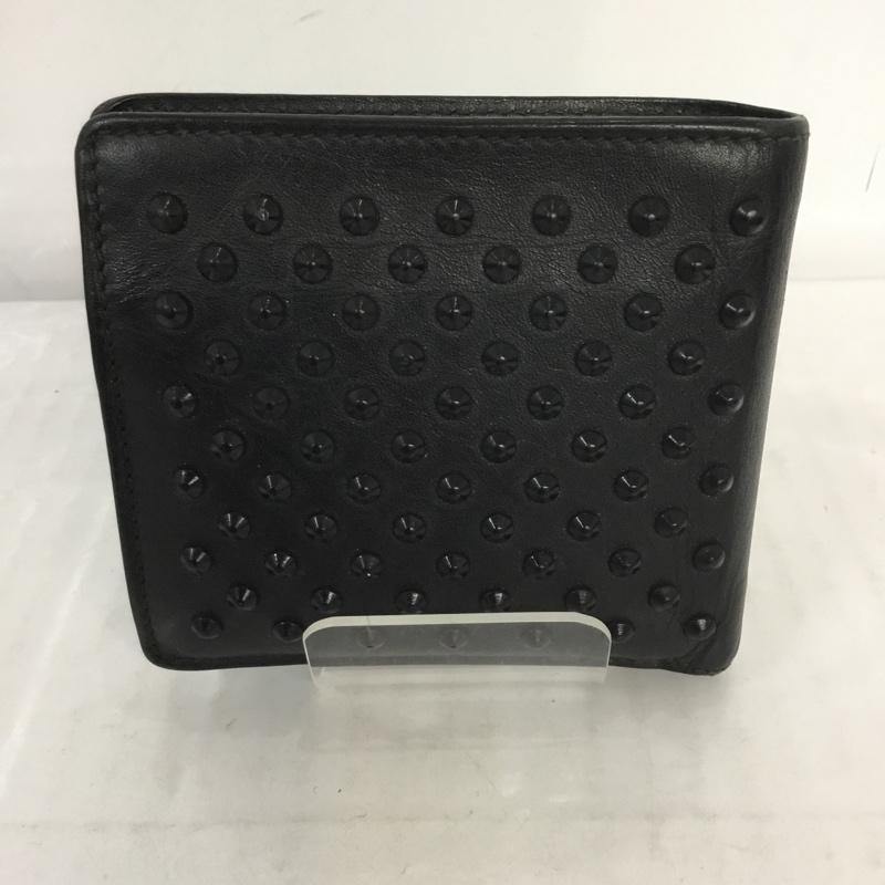 グッチ GUCCI 財布 二つ折り 8055775991 スタッズ 箱有  黒 / ブラック /  メンズ USED 古着 中古 10065972