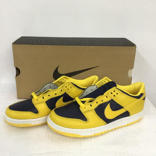 ナイキ NIKE スニーカー スニーカー 630358-741 DUNK LOW ダンク ロー 26cm 箱有 26.0cm ロゴ、文字 黄 / イエロー / X 紺 / ネイビー /  メンズ USED 古着 中古 10066072