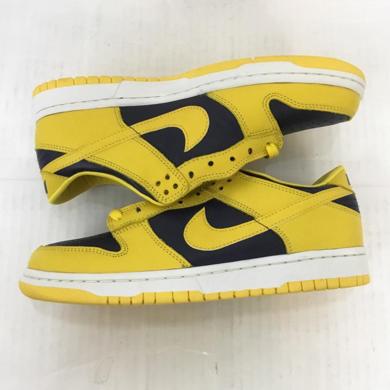 ナイキ NIKE スニーカー スニーカー 630358-741 DUNK LOW ダンク ロー 26cm 箱有 26.0cm ロゴ、文字 黄 / イエロー / X 紺 / ネイビー /  メンズ USED 古着 中古 10066072