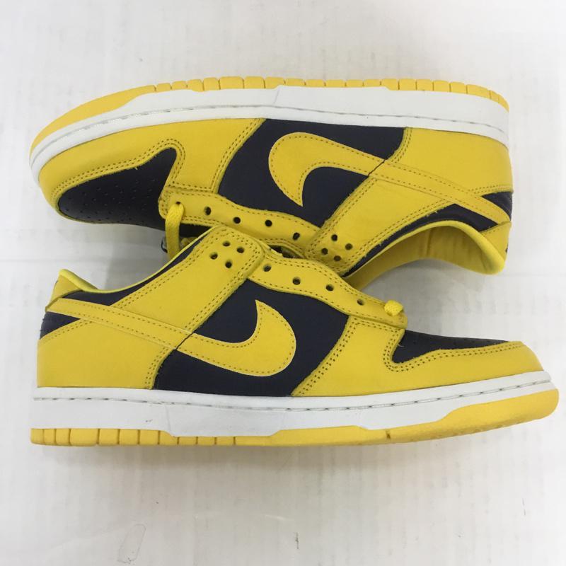 ナイキ NIKE スニーカー スニーカー 630358-741 DUNK LOW ダンク ロー 26cm 箱有 26.0cm ロゴ、文字 黄 / イエロー / X 紺 / ネイビー /  メンズ USED 古着 中古 10066072