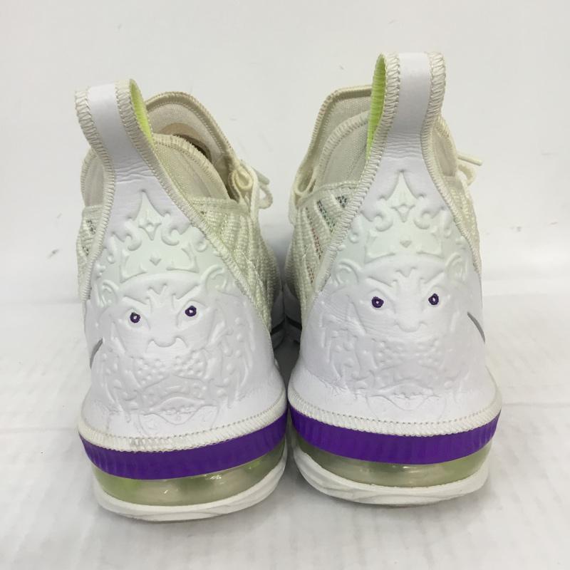 ナイキ NIKE スニーカー スニーカー AO2588-102 LEBRON 16 XVI レブロン 26cm 箱有 26.0cm ワンポイント 白 / ホワイト / X 紫 / パープル / X 黄緑 / イエローグリーン /  メンズ USED 古着 中古 10066083