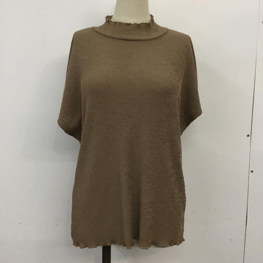 ザラ ZARA カットソー 半袖 M 無地 茶 / ブラウン /  レディース USED 古着 中古 10066241