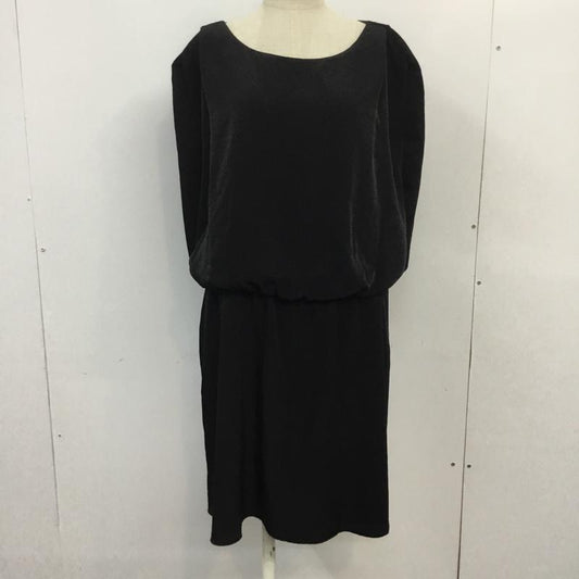 ザラベーシック ZARA BASIC ワンピース ひざ丈スカート サイドファスナー L 無地 黒 / ブラック /  レディース USED 古着 中古 10066258