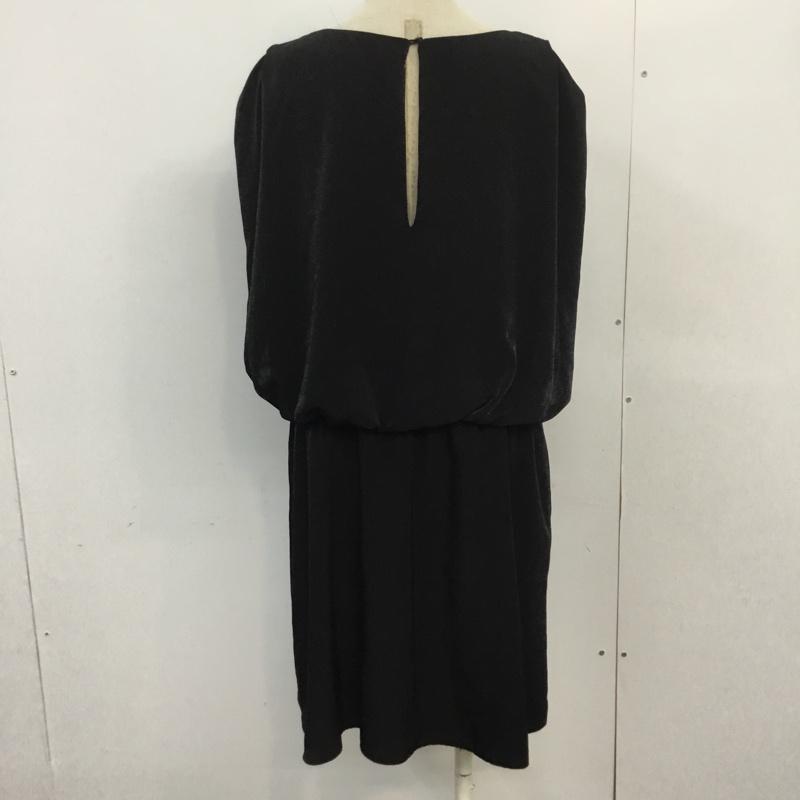 ザラベーシック ZARA BASIC ワンピース ひざ丈スカート サイドファスナー L 無地 黒 / ブラック /  レディース USED 古着 中古 10066258
