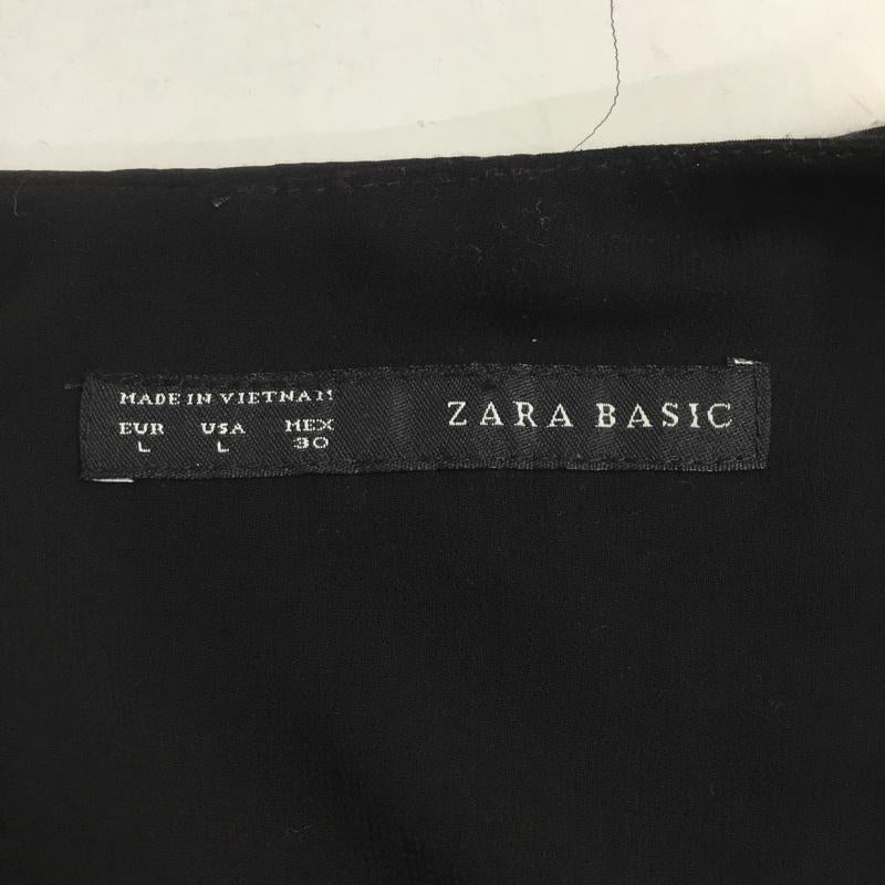 ザラベーシック ZARA BASIC ワンピース ひざ丈スカート サイドファスナー L 無地 黒 / ブラック /  レディース USED 古着 中古 10066258