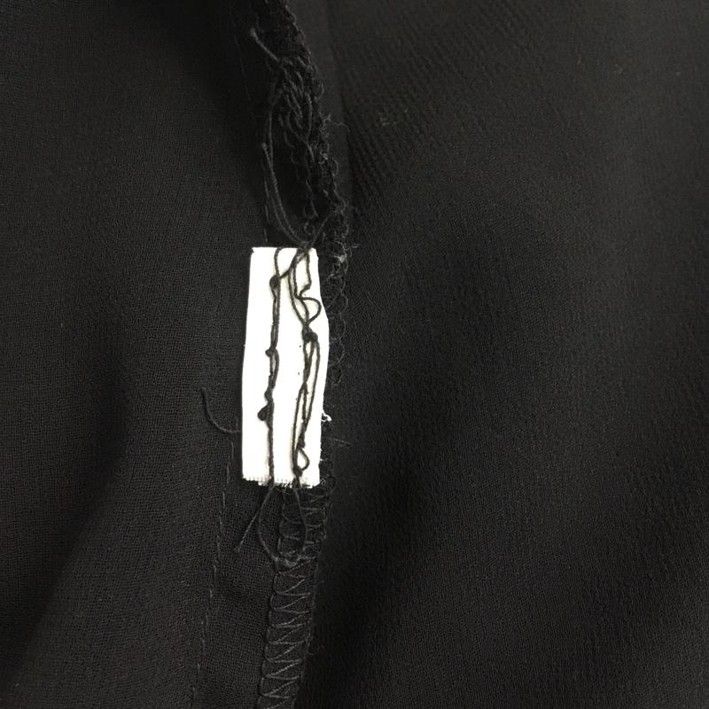 ザラベーシック ZARA BASIC ワンピース ひざ丈スカート サイドファスナー L 無地 黒 / ブラック /  レディース USED 古着 中古 10066258