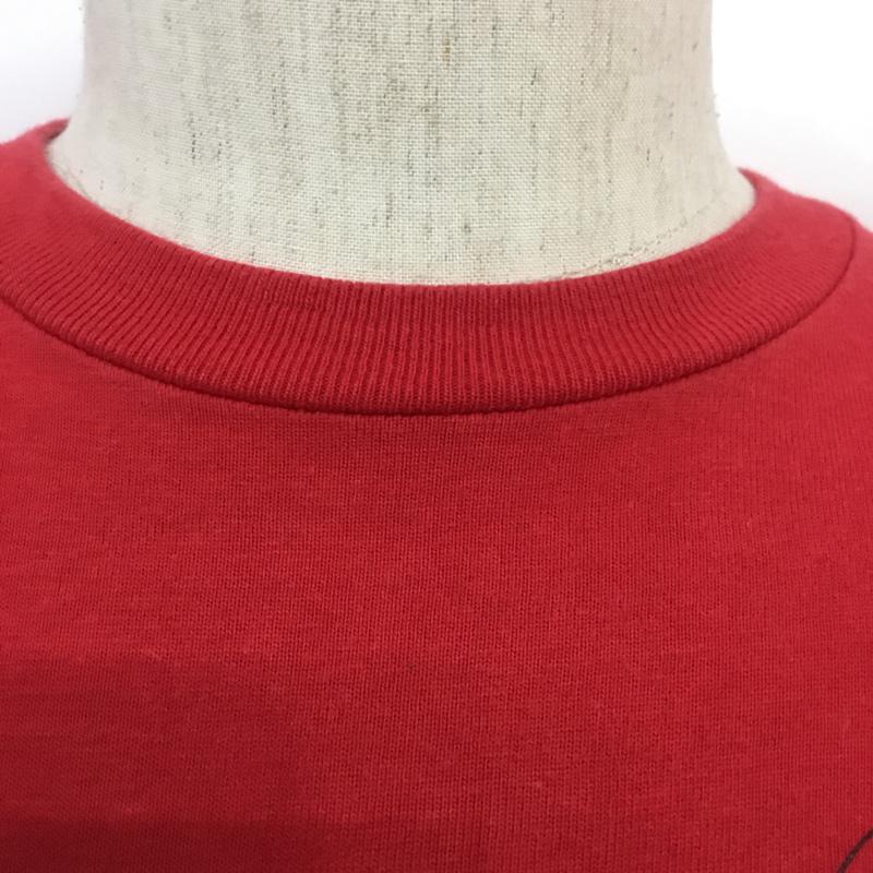 サブサエティ Subciety Tシャツ 半袖 クルーネック バックプリント スカルマリア S プリント 赤 / レッド /  メンズ USED 古着 中古 10066286