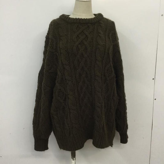 フリークスストア FREAK'S STORE ニット、セーター 長袖 FREE 無地 茶 / ブラウン /  レディース USED 古着 中古 10066355