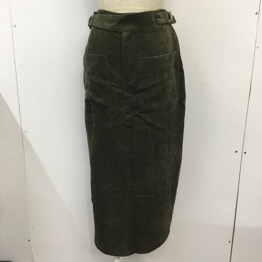 マジェスティックレゴン MAJESTIC LEGON スカート ひざ丈スカート M 無地 カーキ / カーキ /  レディース USED 古着 中古 10066358