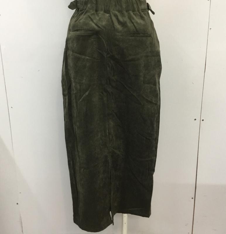 マジェスティックレゴン MAJESTIC LEGON スカート ひざ丈スカート M 無地 カーキ / カーキ /  レディース USED 古着 中古 10066358