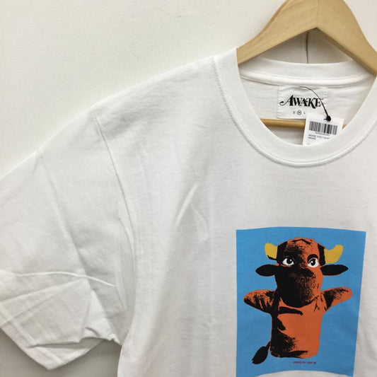 アウェーク AWAKE Tシャツ 半袖 × Dover Street Market M プリント 白 / ホワイト /  メンズ USED 古着 中古 10066440