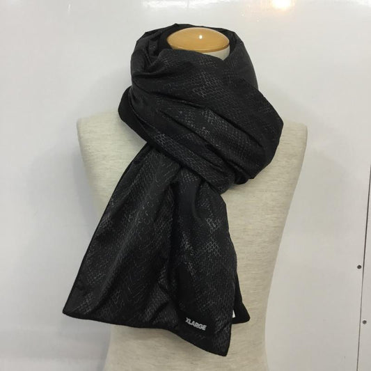 エクストララージ XLARGE マフラー マフラー 101204054004 TWO TONE MUFFLER ナイロン フリース ヘビ柄 黒 / ブラック / X ダークグレー / ダークグレー /  メンズ USED 古着 中古 10066557