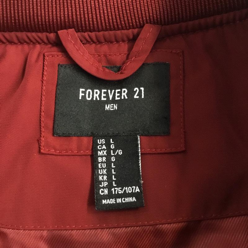 フォーエバー２１ FOREVER21 ジャケット、上着 ジャンパー、ブルゾン L ロゴ、文字 赤 / レッド /  メンズ USED 古着 中古 10066598