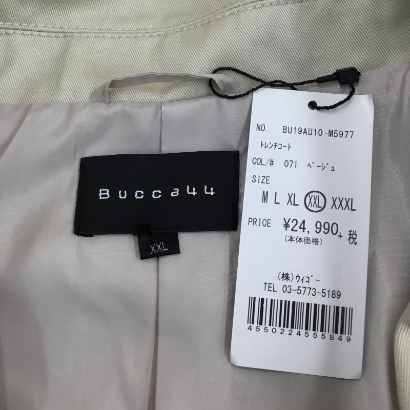 ブッカフォーティーフォー BUCCA 44 コート トレンチコート バックプリントトレンチコート XXL ベージュ / ベージュ /  メンズ USED 古着 中古 10066645